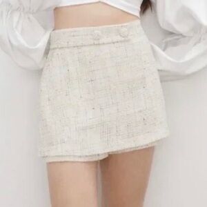 Zara Knit Cream and Multicolor Skort